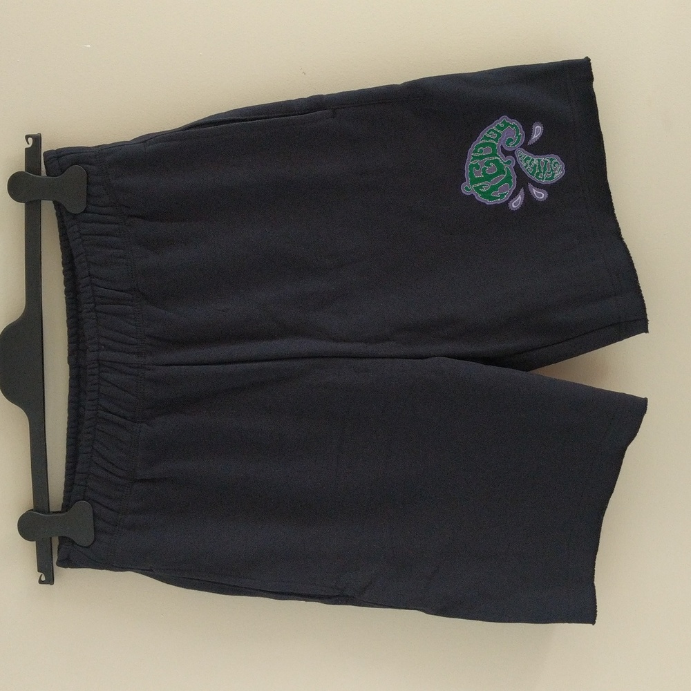 NWOT Teddy Fresh Sweatshorts Paisley Logo Tan Drawstring Pockets